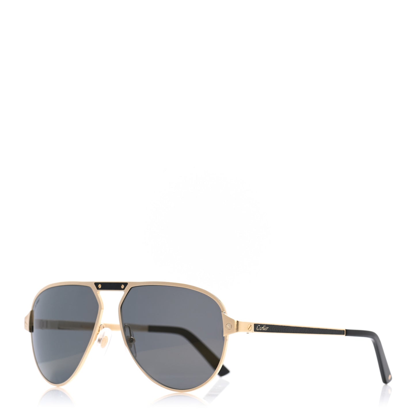 Santos de Cartier Sunglasses Gold Grey
