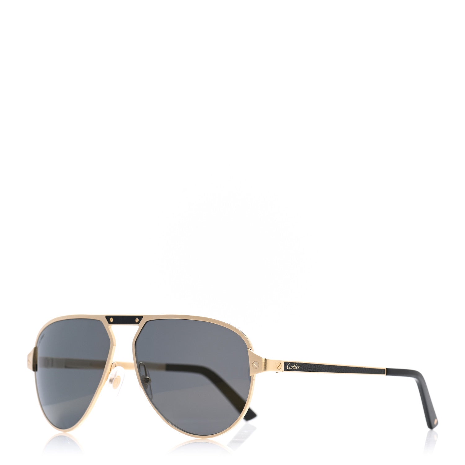 Cartier Santos de Cartier Sunglasses Gold Grey 1 of 10
