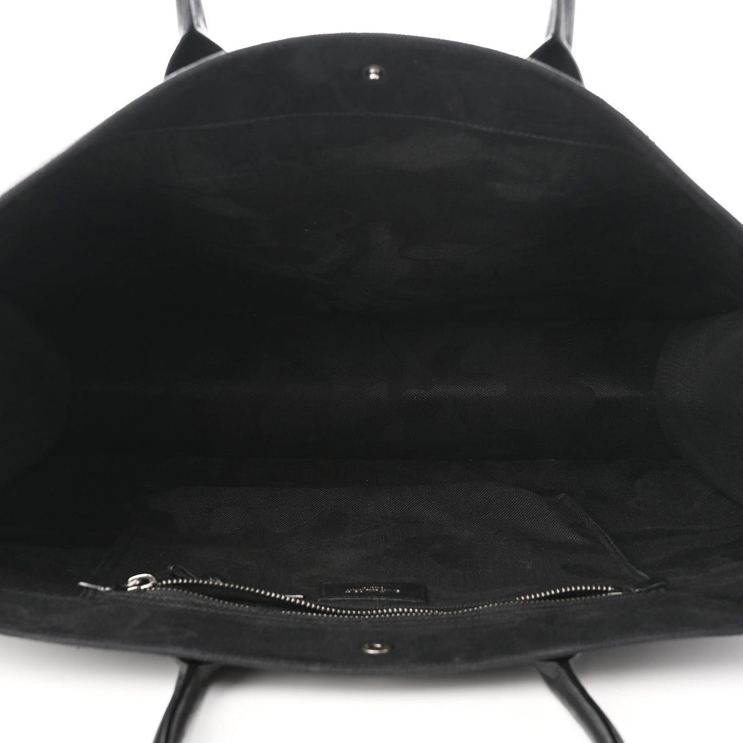 Linen Calfskin Rive Gauche Tote Black