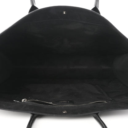 Saint Laurent Linen Calfskin Rive Gauche Tote Black 5 of 8
