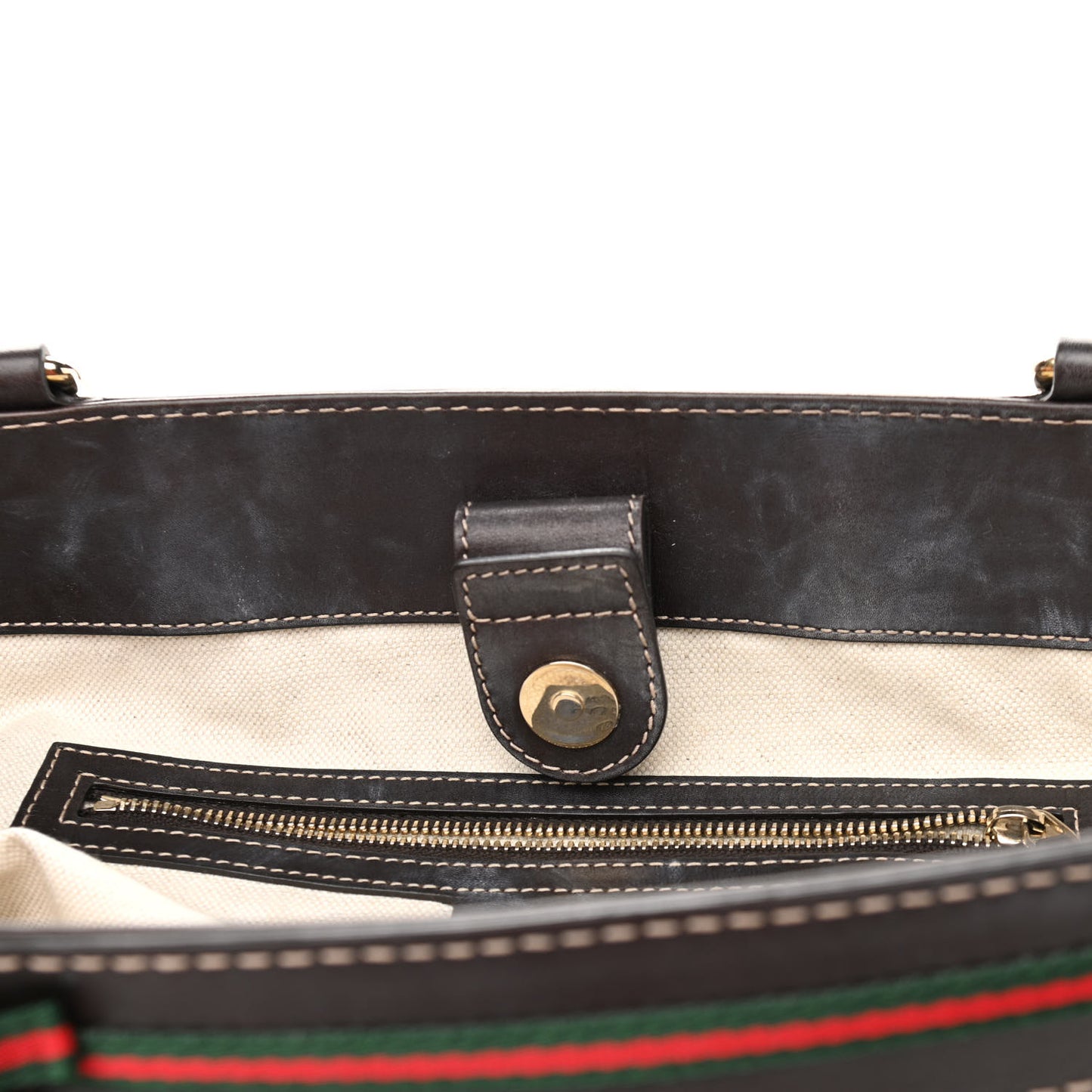 Monogram Web Medium Mayfair Tote Dark Brown
