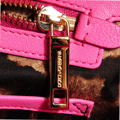 Dolce & Gabbana Straw Crocheted Miss Sicily Top Handle Bag Rosa 6 of 6