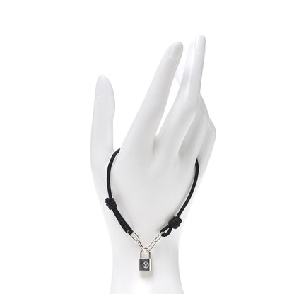 Louis Vuitton Sterling Silver Lockit Bracelet Black 2 of 5