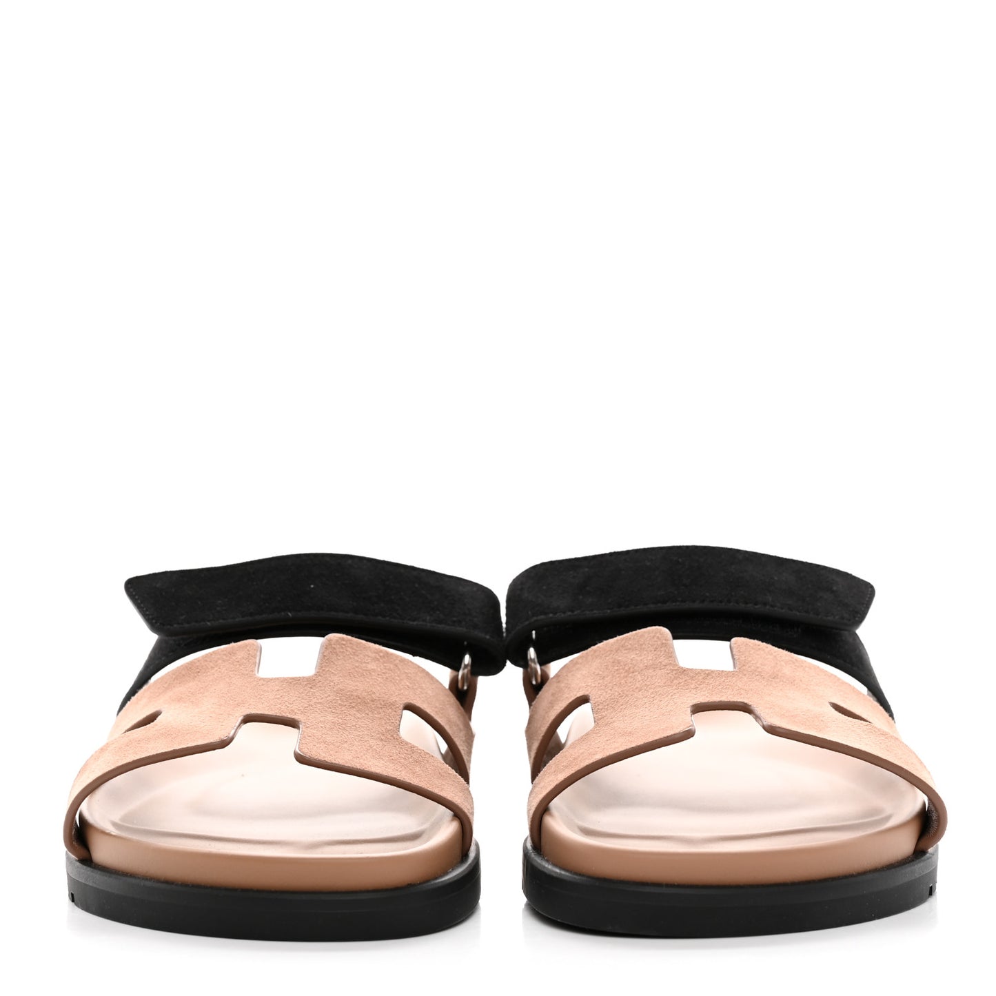 Suede Goatskin Womens Chypre Sandals 37.5 Rose Perle Black