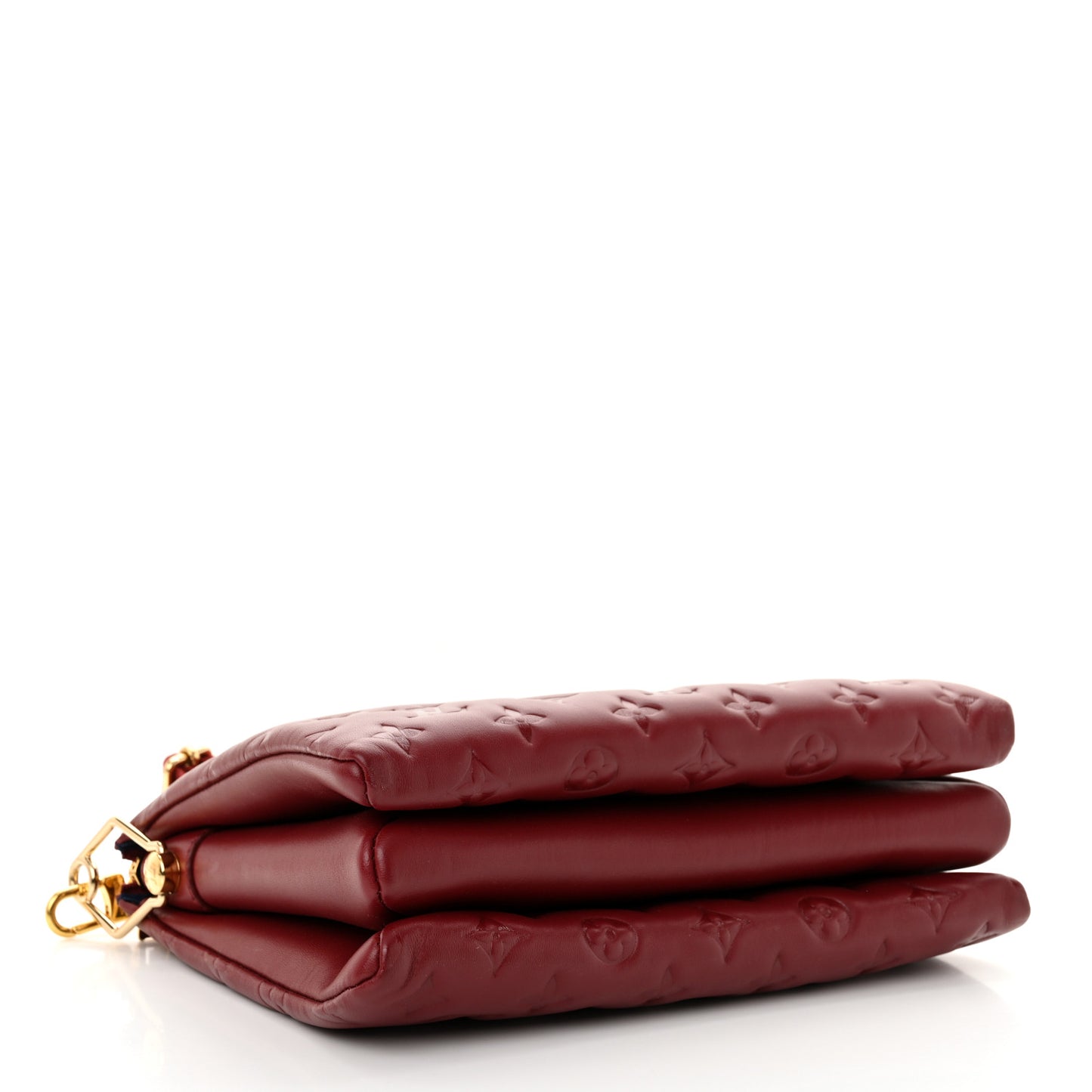 Lambskin Embossed Monogram Coussin PM Wine