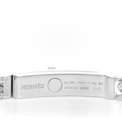 Hermes Sterling Silver TPM Kelly Gourmette Bracelet SH 3 of 4