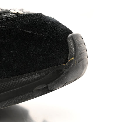 Chanel Tweed Suede Goatskin CC Sneakers 39 Black White 18 of 22