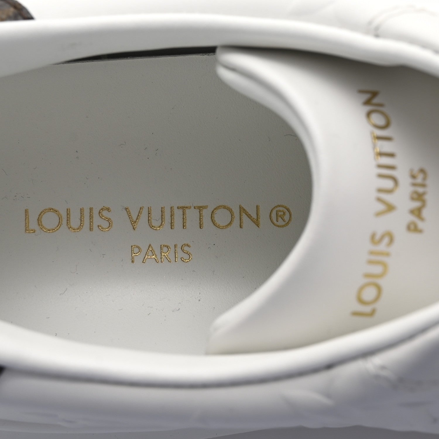 Louis Vuitton Lambskin Embossed Monogram Time Out Sneakers 38 White 9 of 10