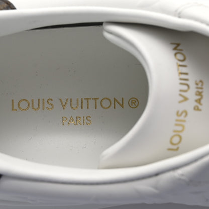 Louis Vuitton Lambskin Embossed Monogram Time Out Sneakers 38 White 9 of 10