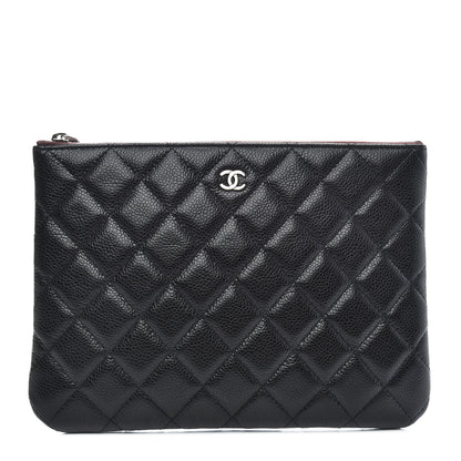 Chanel Caviar Quilted Medium Cosmetic Case Black 1 of 8
