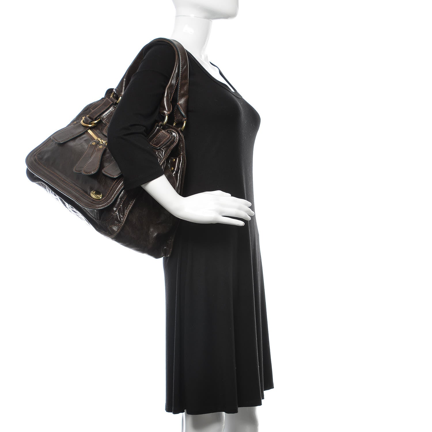 Chloe Calfskin Large Bay Tote Brown 2 of 14