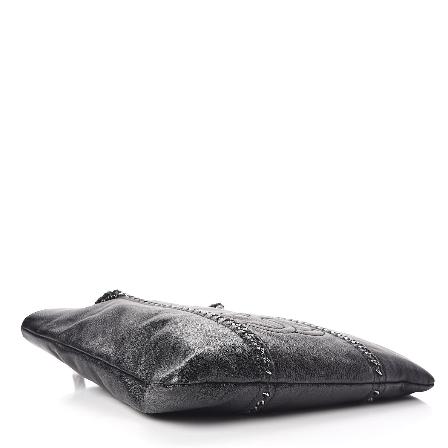 Chanel Deerskin Luxe Ligne North South Tote Black 4 of 10