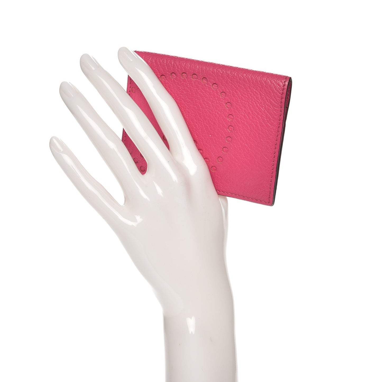 Chevre Mysore Evelyne Card Wallet Rose Tyrien