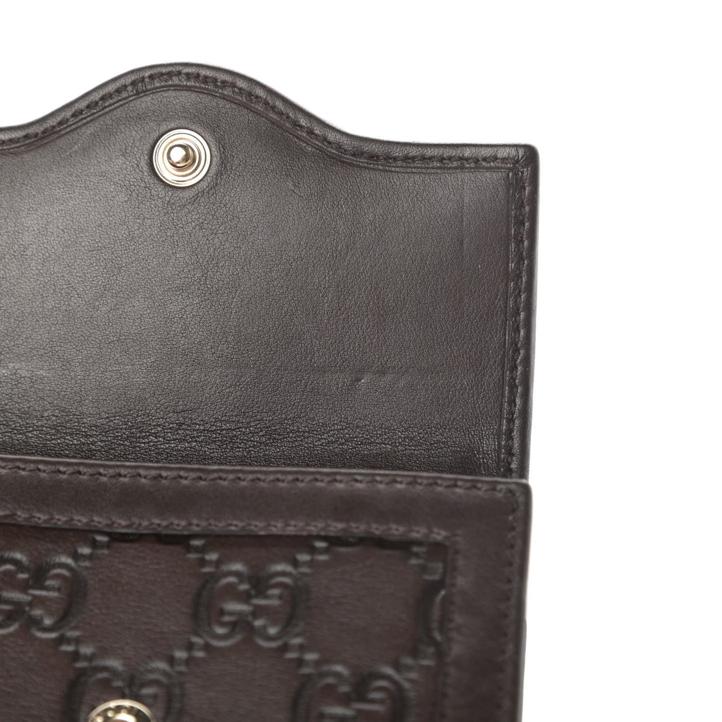 Guccissima Sukey French Flap Wallet Chocolate