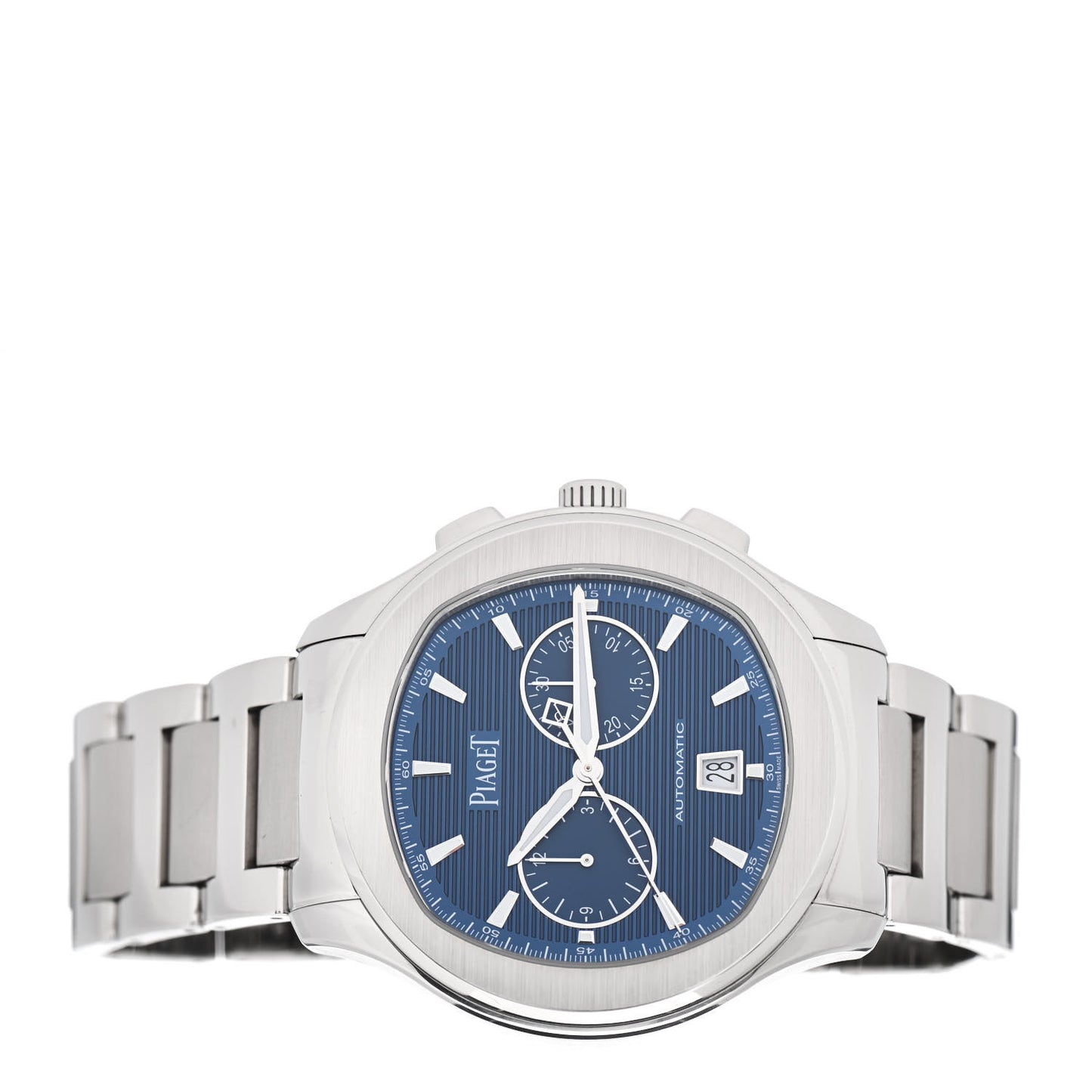 Stainless Steel 42mm Polo S Chronograph Automatic Watch Blue