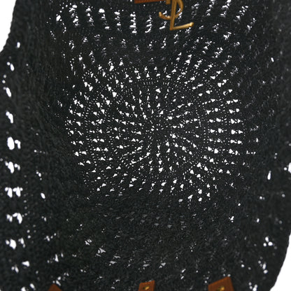 Saint Laurent Raffia Calfskin Medium Panier Tote Black 5 of 9