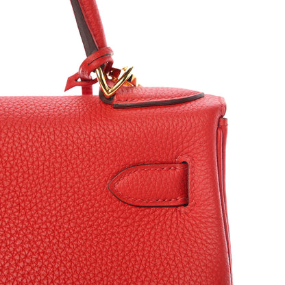 Hermes Togo Kelly Retourne 28 Rouge De Coeur 36 of 41