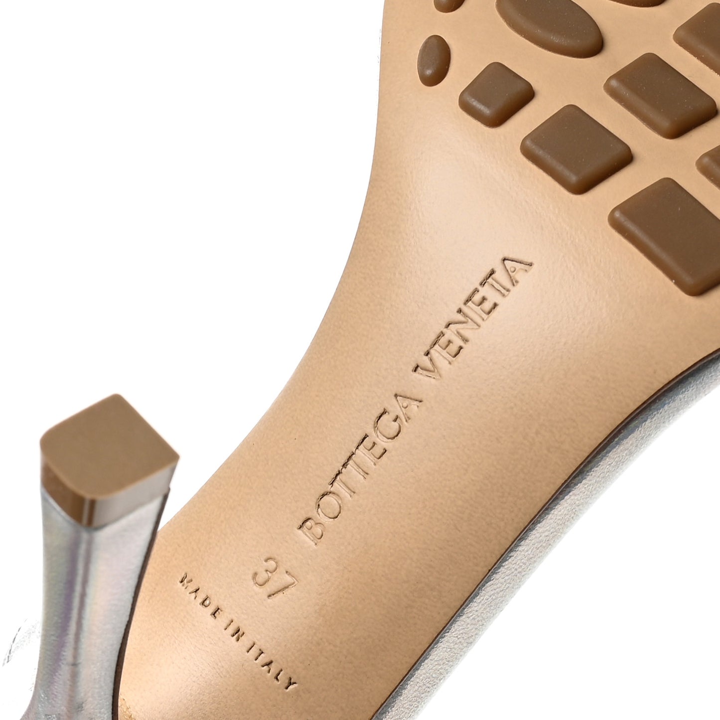 Laser Nappa Stretch Multi Strap 90mm Sandals 37.5 Moon Drop