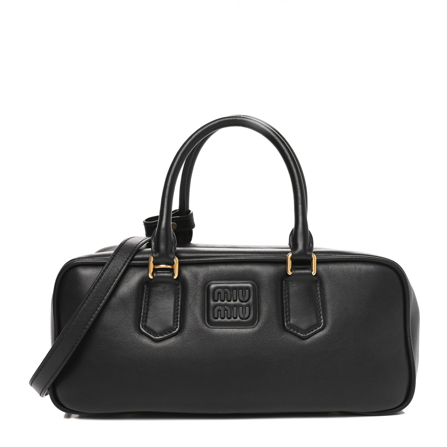 Calfskin Arcadie Top Handle Bag Black