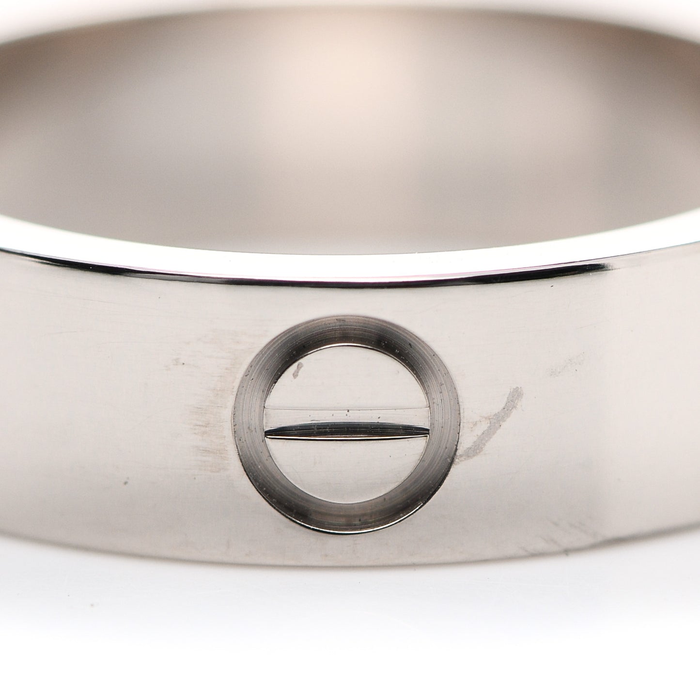 18K White Gold 5.5mm LOVE Ring 55 7.25