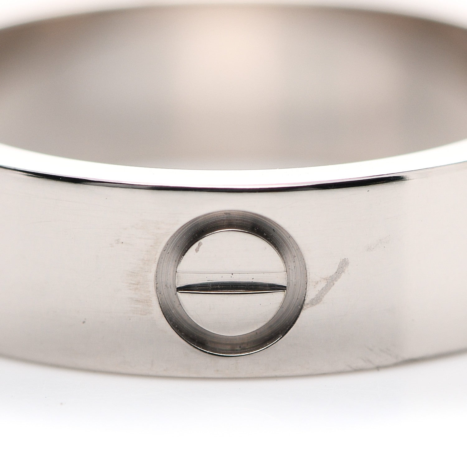 Cartier 18K White Gold 5.5mm LOVE Ring 55 7.25 6 of 7