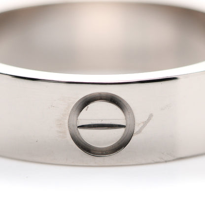 Cartier 18K White Gold 5.5mm LOVE Ring 55 7.25 6 of 7