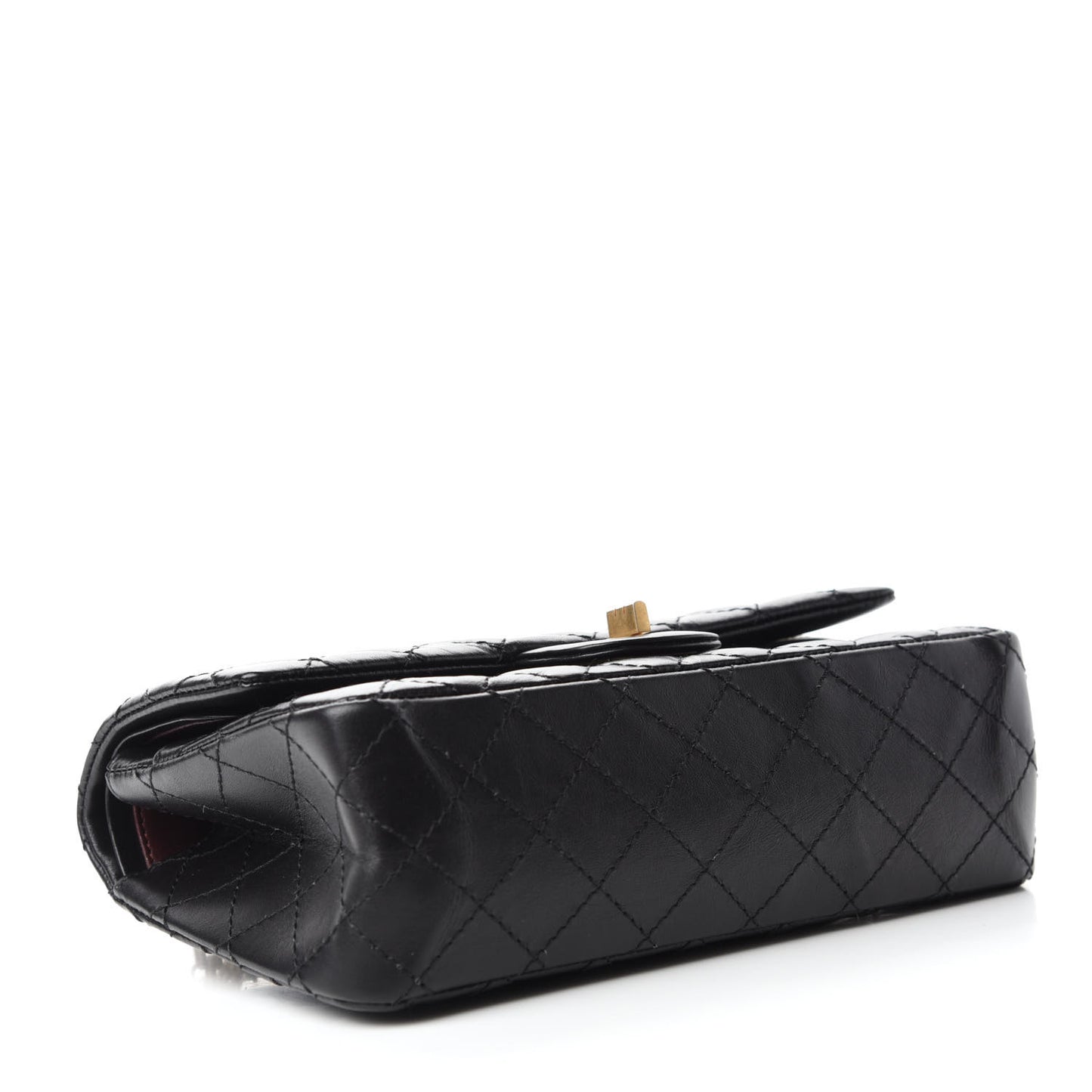 Aged Calfskin Quilted 2.55 Reissue 225 Flap Black