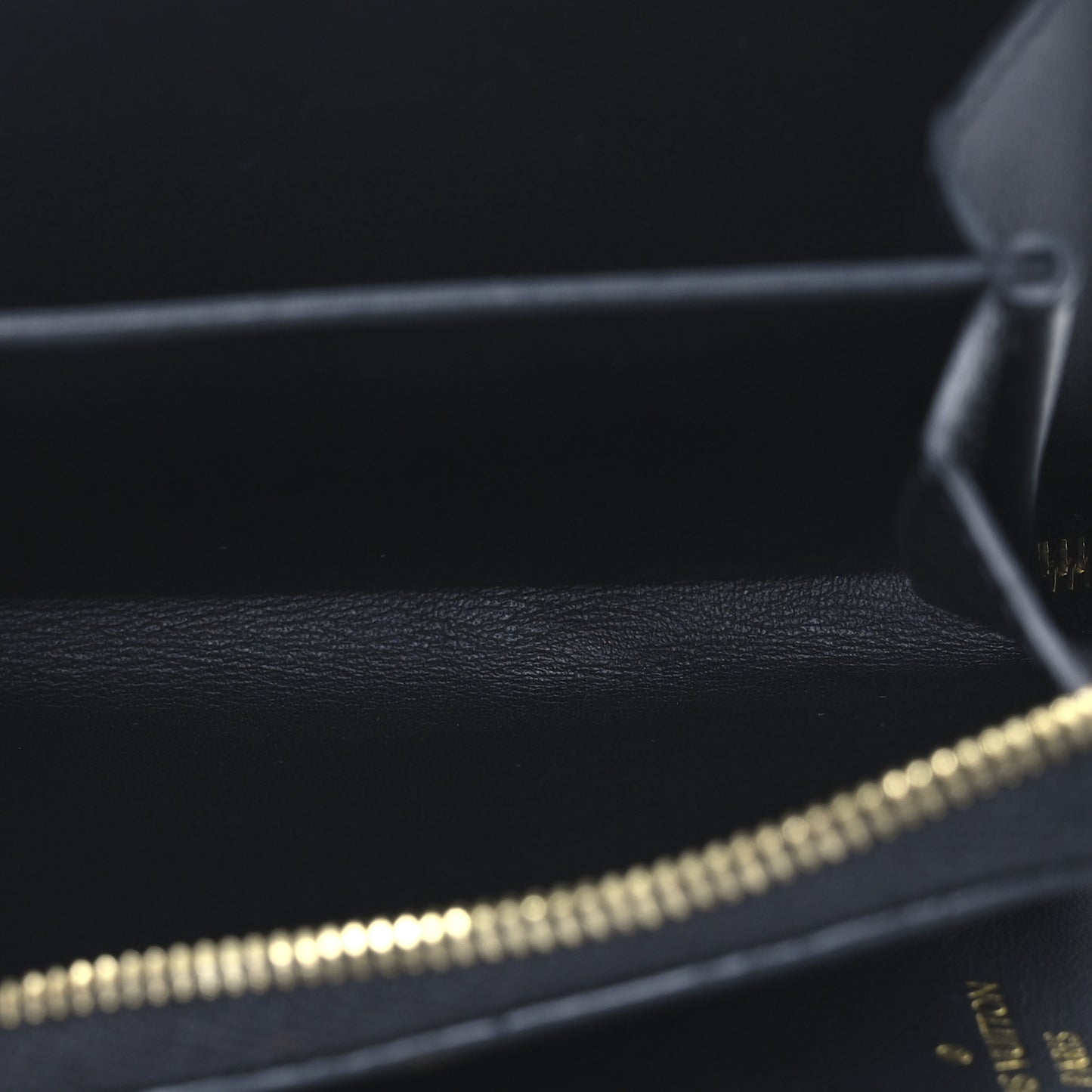Lambskin Embossed Monogram Lou Coussin Wallet Black