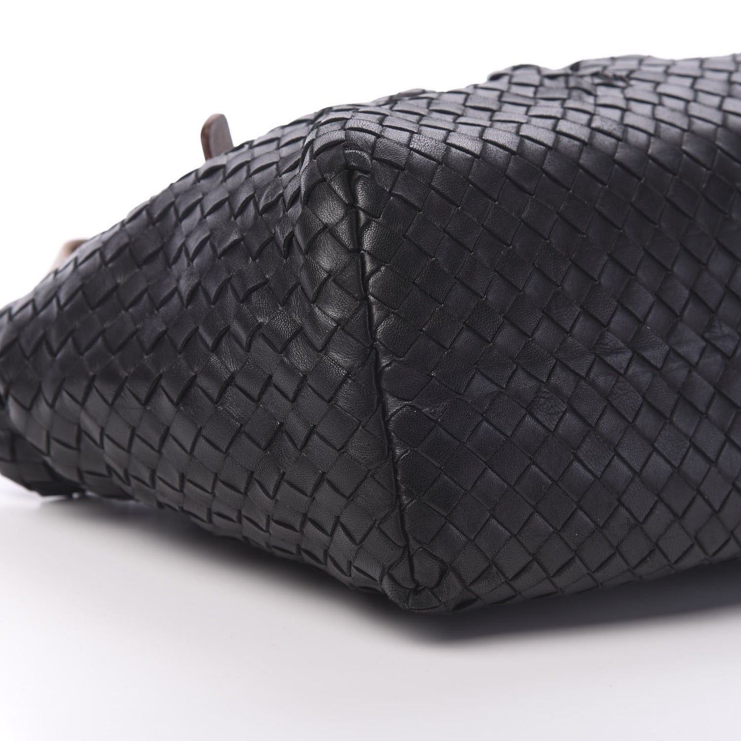 Nappa Intrecciato Mini Marquise Flower Tote Black