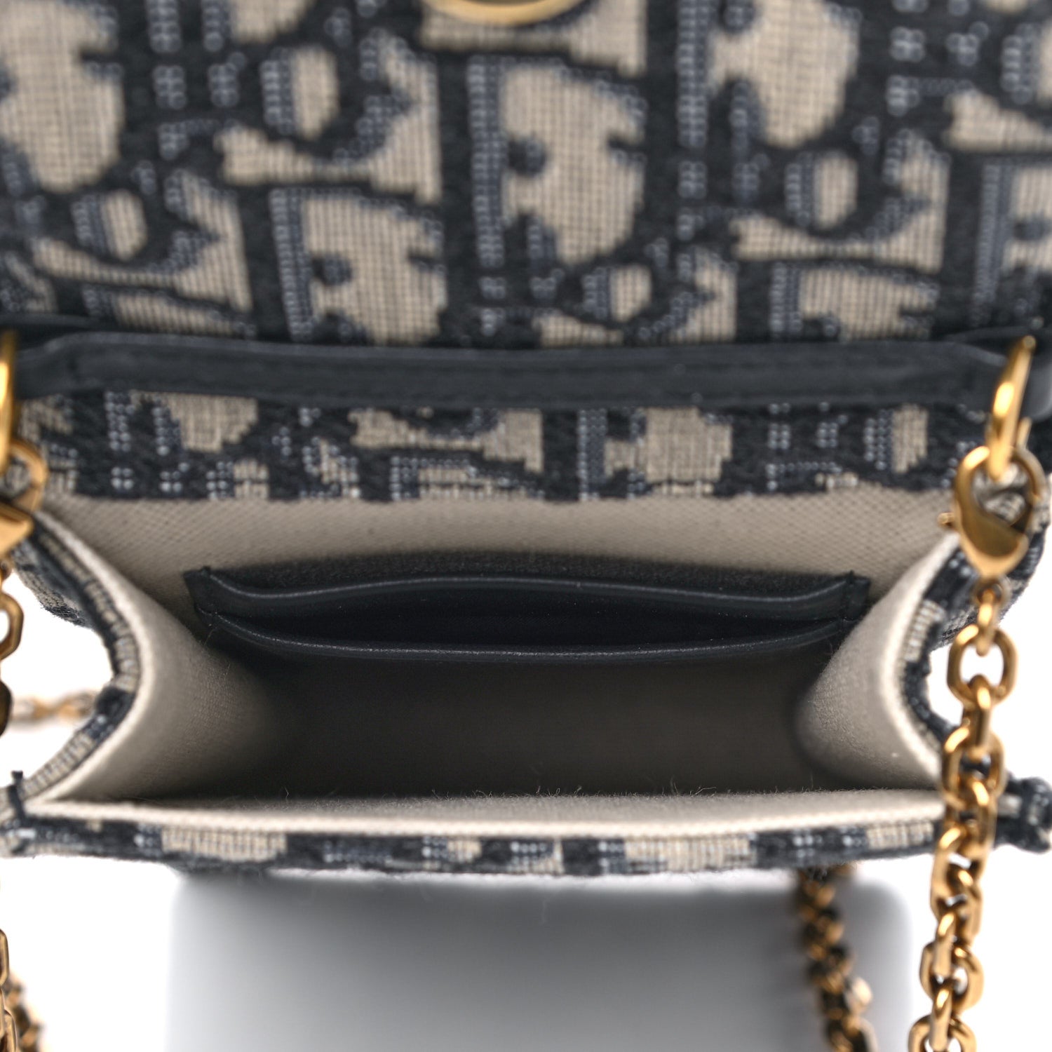 Christian Dior Oblique Vertical Saddle Pouch Blue 5 of 9