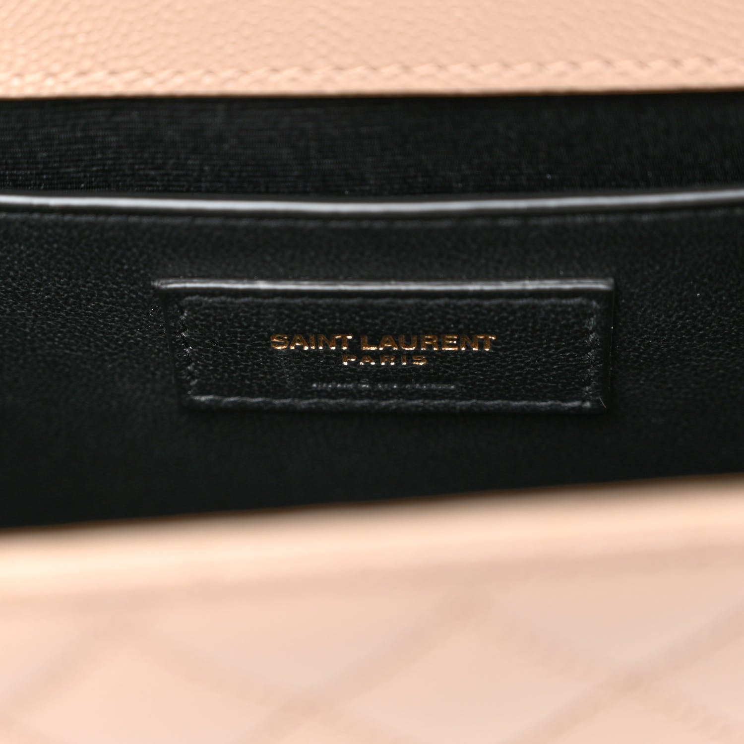Saint Laurent Grain De Poudre Textured Mixed Matelasse Medium Triquilt Monogram Satchel Dark Beige 6 of 9