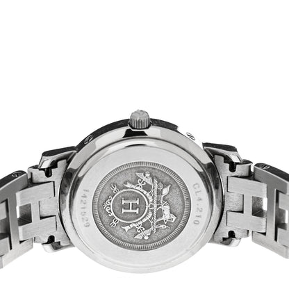 Hermes Stainless Steel 24mm Clipper Quartz Watch White 4 of 5