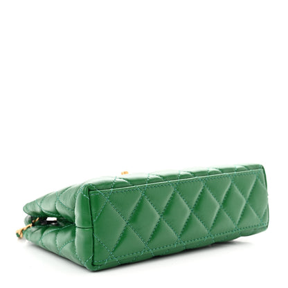 Chanel Shiny Aged Calfskin Quilted Nano Kelly Shopper Green 4 of 10