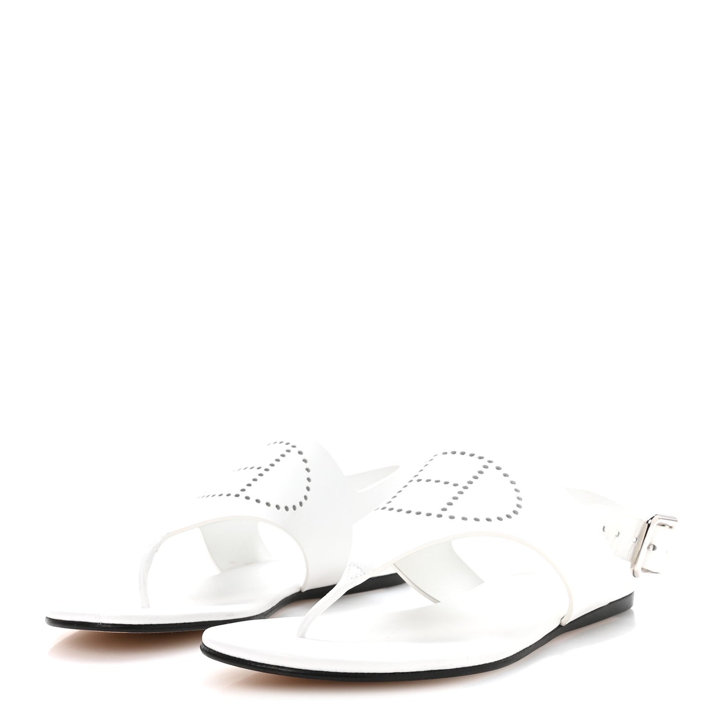 Calfskin Kola Sandals 37 White