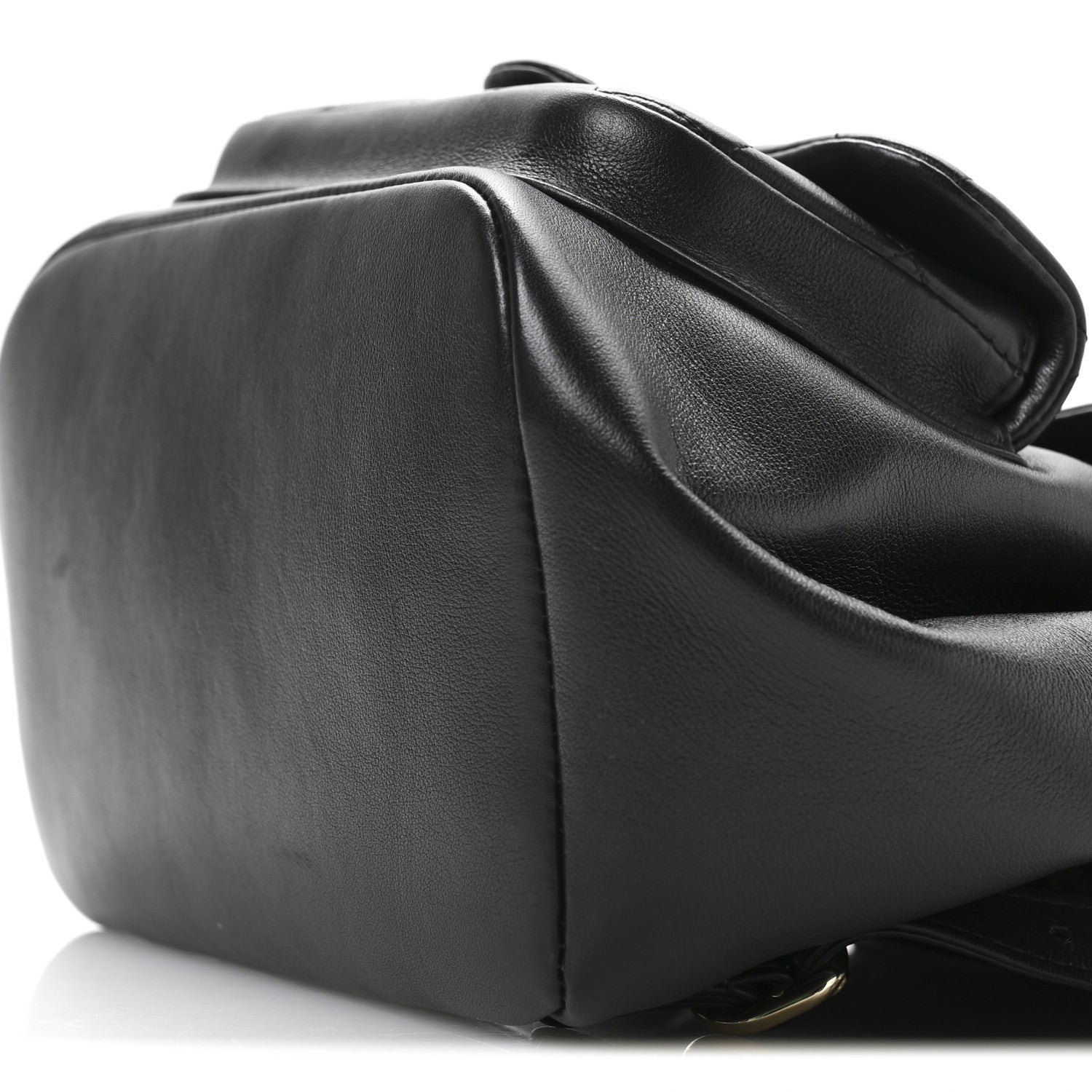 Chanel Lambskin Quilted Large Duma Drawstring Backpack Black 10 of 10