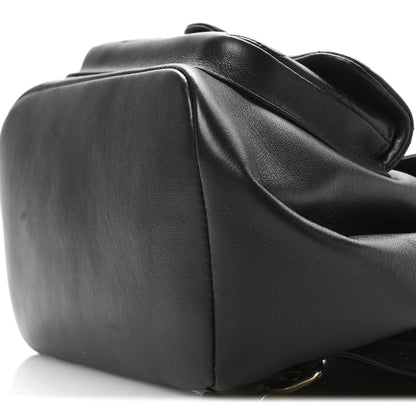 Chanel Lambskin Quilted Large Duma Drawstring Backpack Black 10 of 10