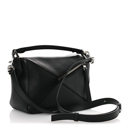Loewe Calfskin Small Puzzle Edge Bag Black 3 of 11