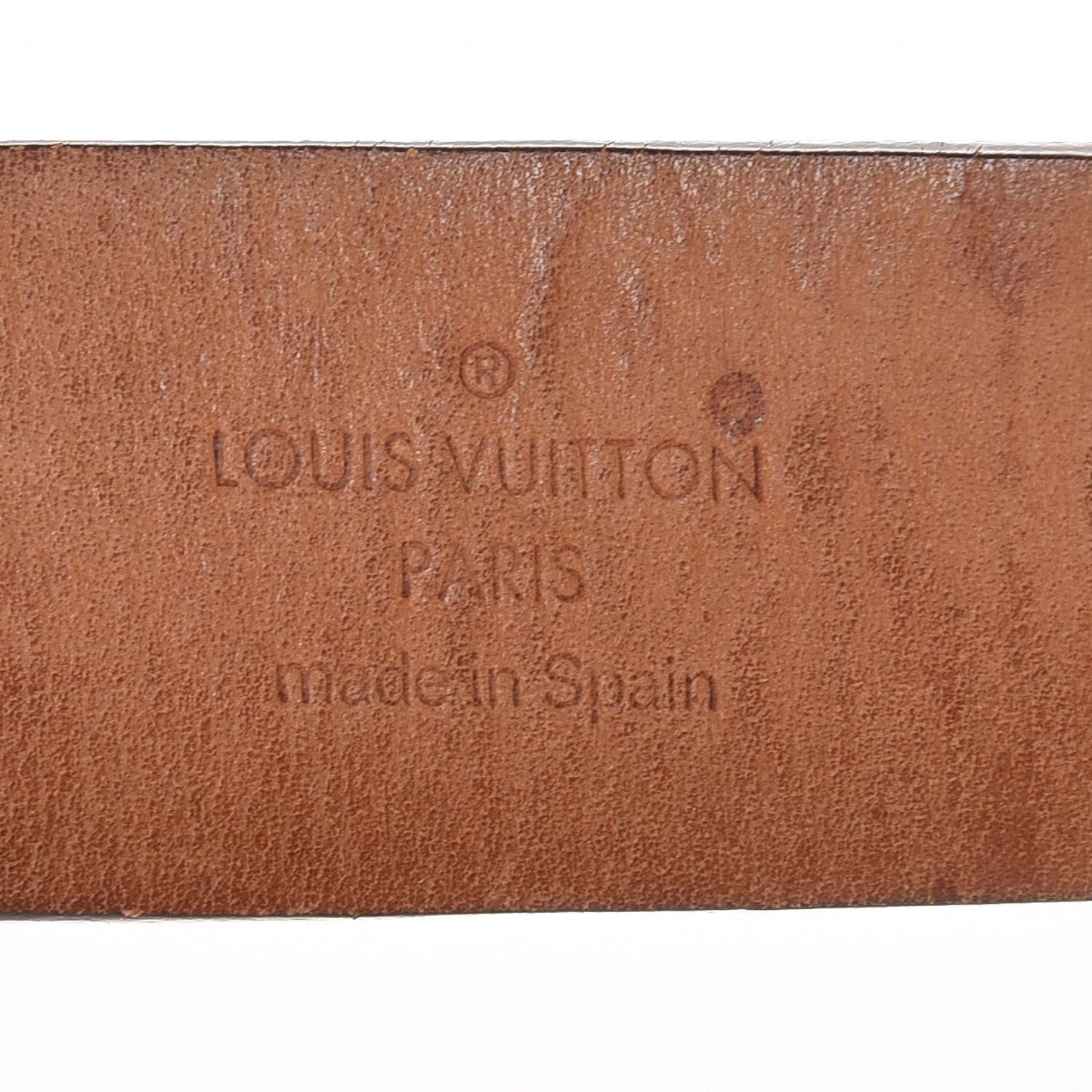 Damier Ebene LV Paris Buckle Belt 75 30 Silver