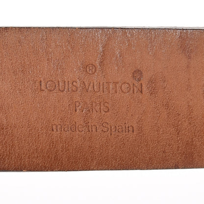 Louis Vuitton Damier Ebene LV Paris Buckle Belt 75 30 Silver 5 of 12