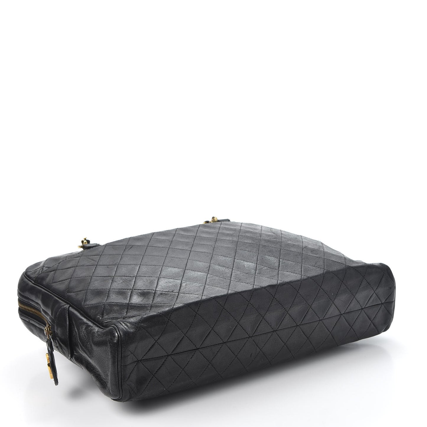 Lambskin Quilted Shoulder Bag Black