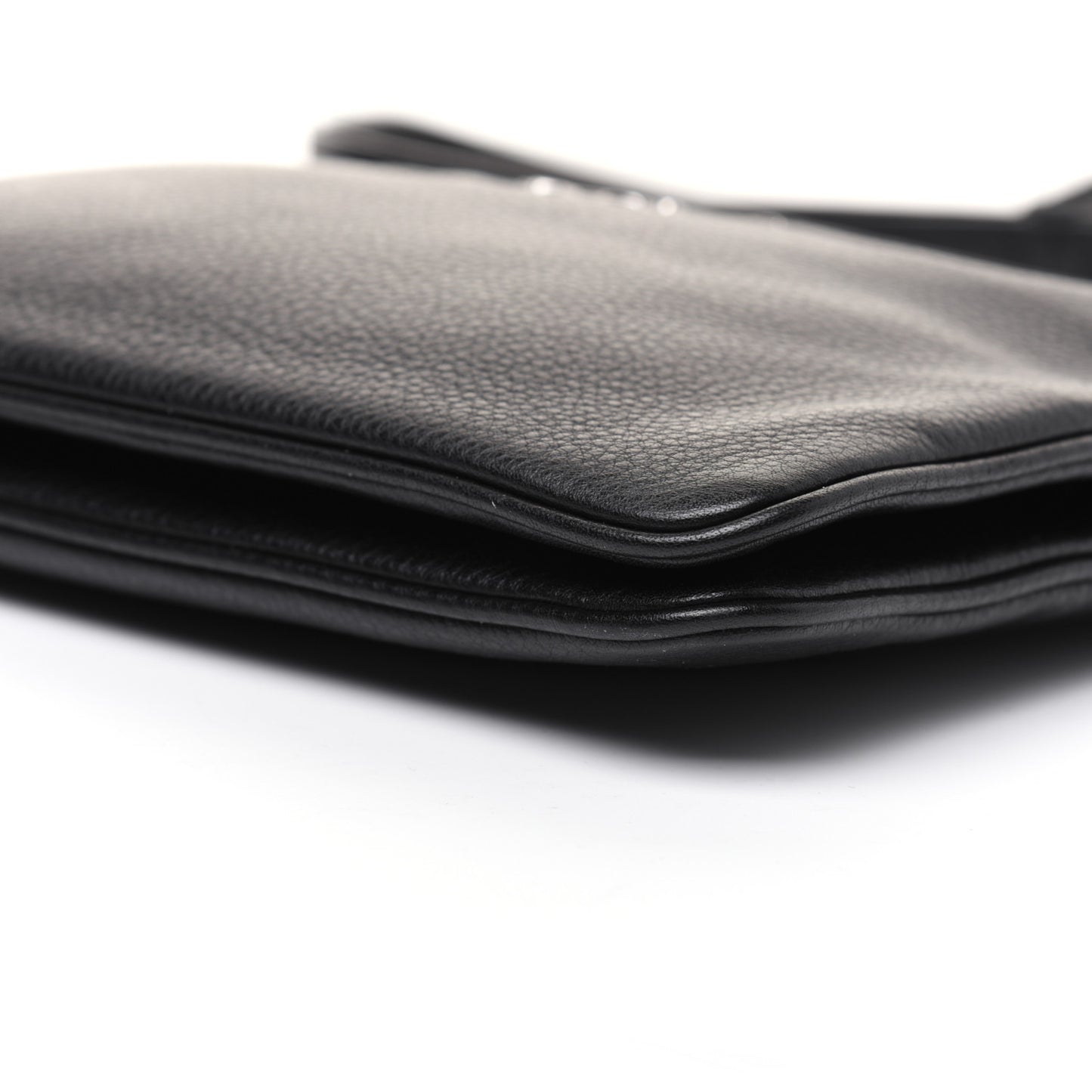 Vitello Phenix Double Zip Crossbody Bag Black