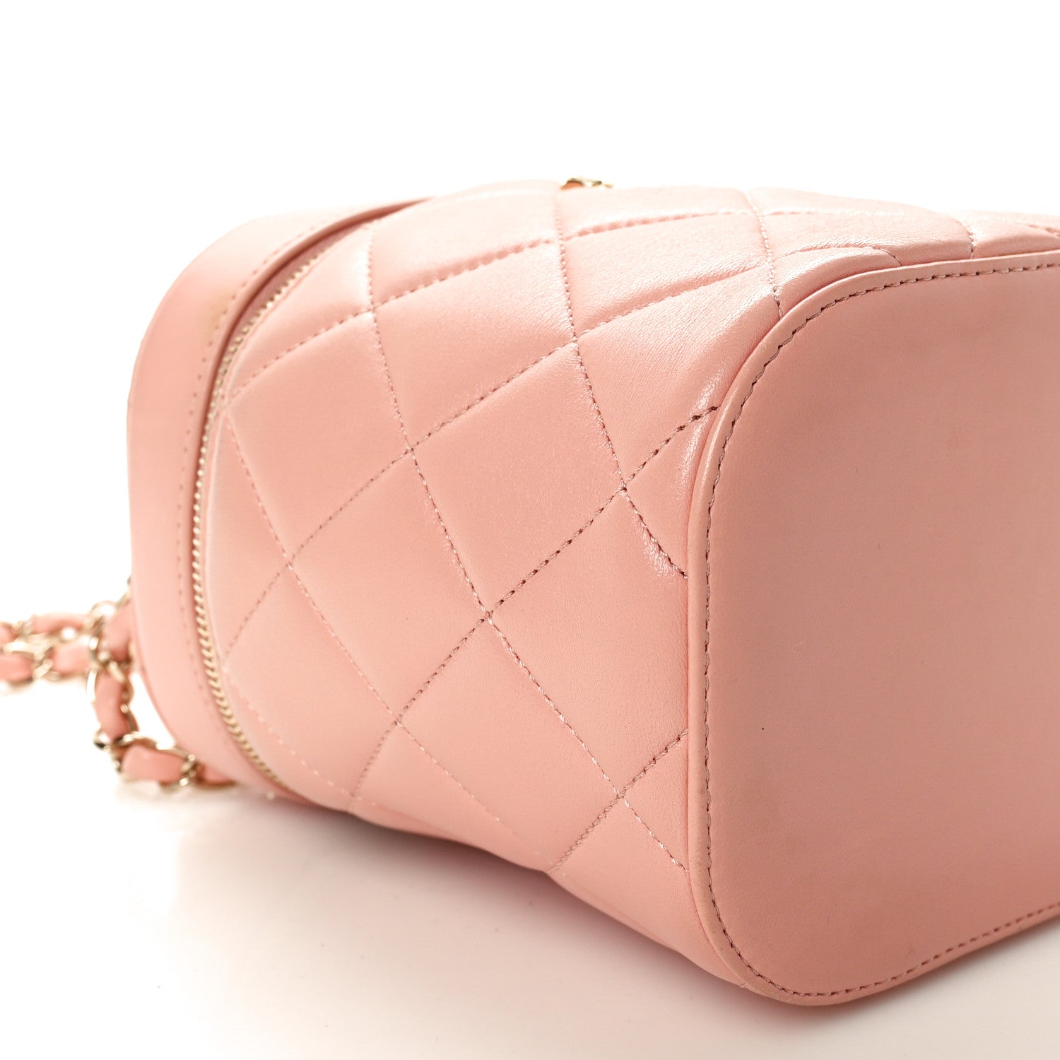Chanel Lambskin Quilted Trendy Vanity Case Pink 9 of 10