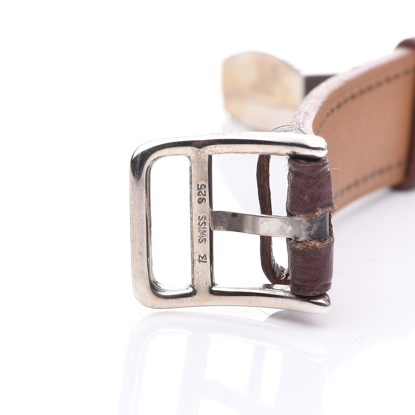 Sterling Silver Courchevel 20mm Kelly Cadena Quartz Watch Chocolate