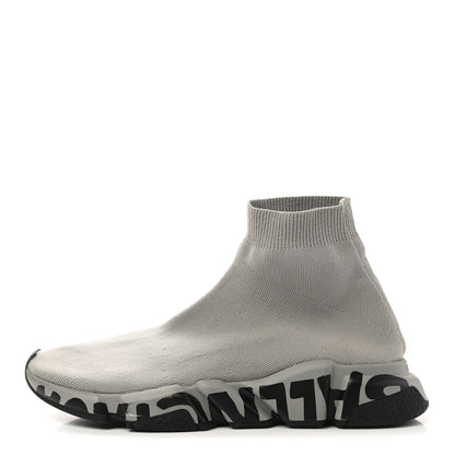 Balenciaga Neoprene Knit Mens Speed Graffiti Sneakers 42 Grey Black 1 of 12