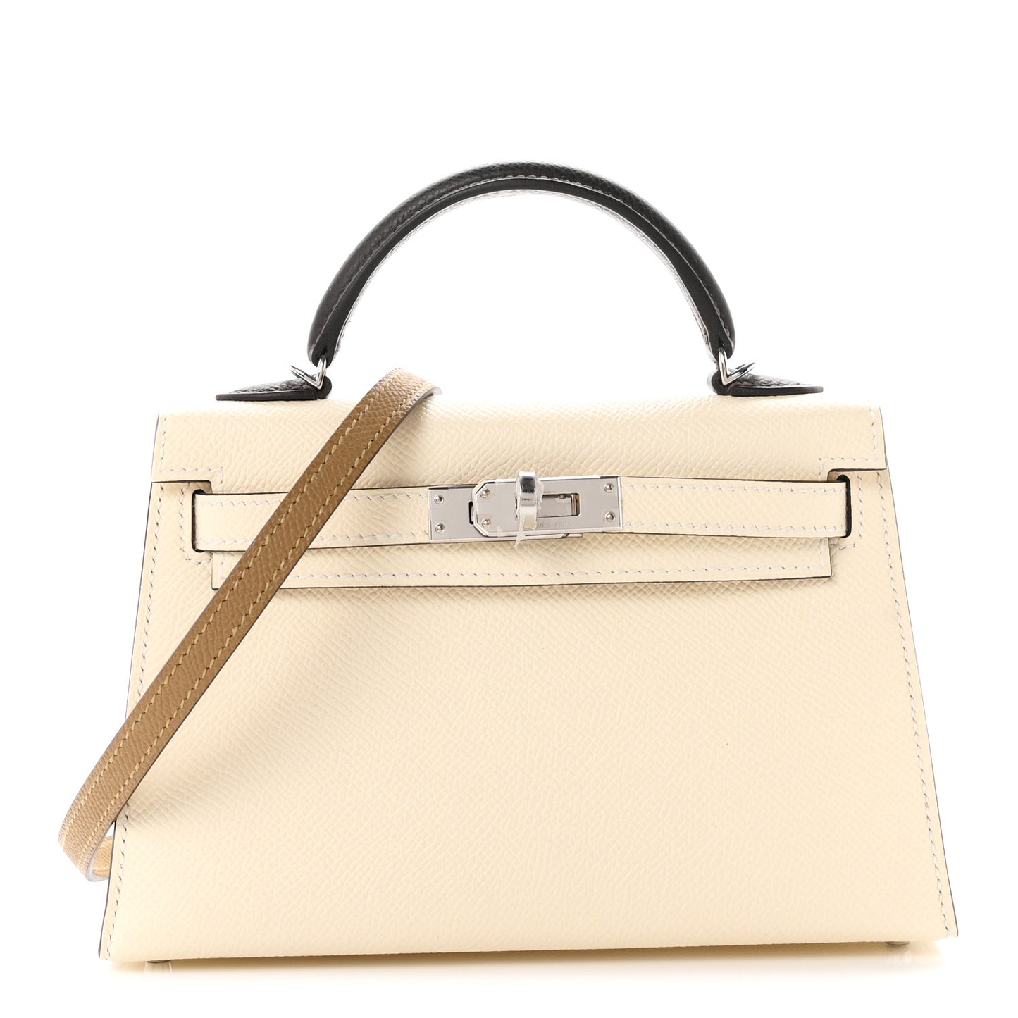 Epsom Mini Kelly Sellier 20 Nata Terre Bai Brun