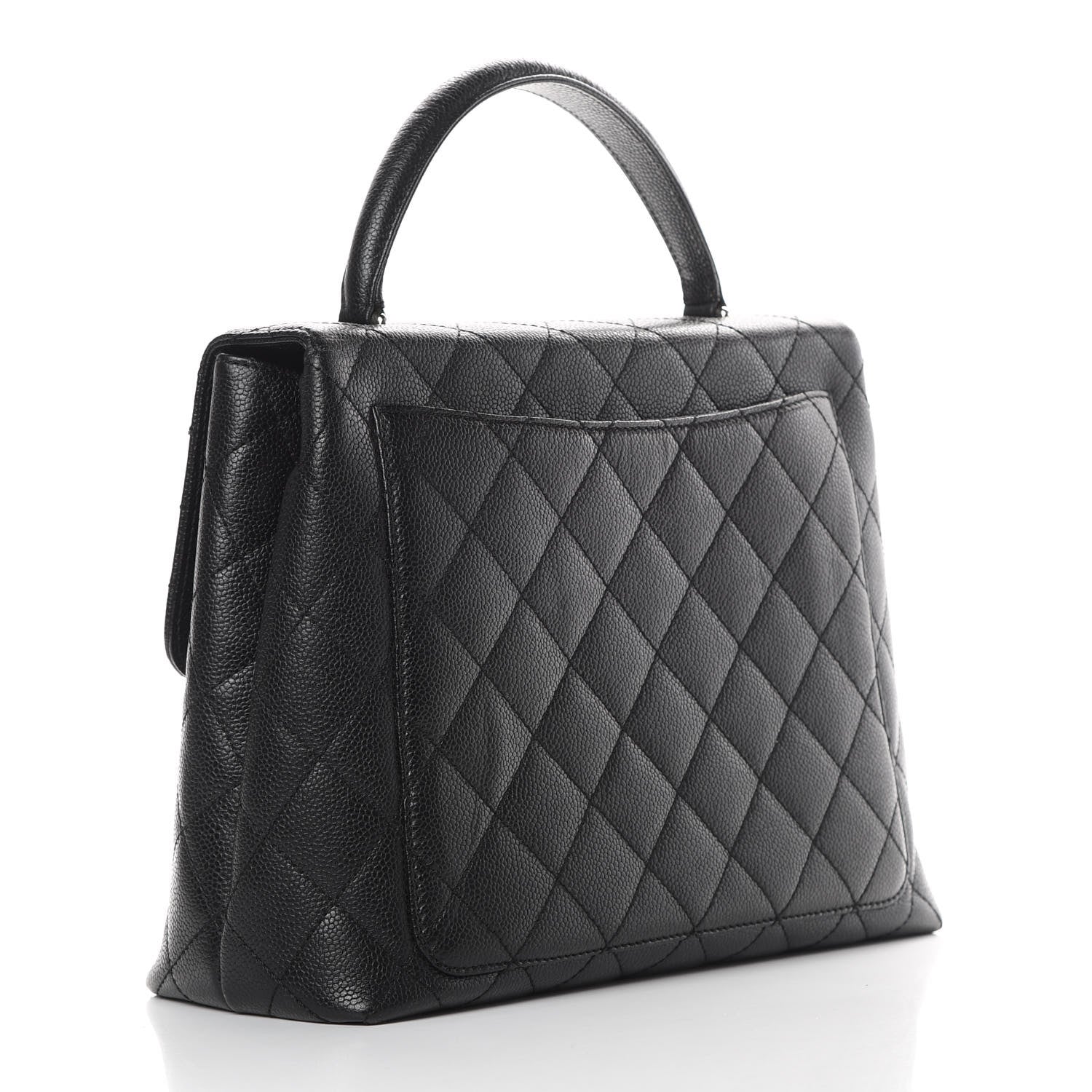 Chanel Caviar Quilted Jumbo Kelly Flap Black 3 of 12