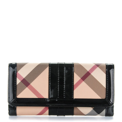 Burberry Supernova Check Penrose Continental Wallet Black 1 of 9
