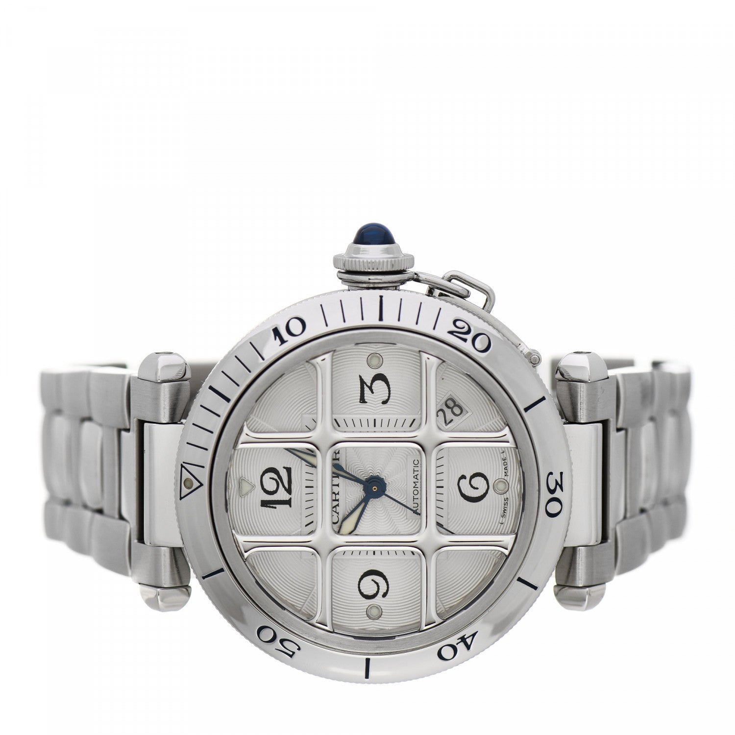 Cartier Stainless Steel 38mm Pasha C Grille Automatic Watch 2 of 5