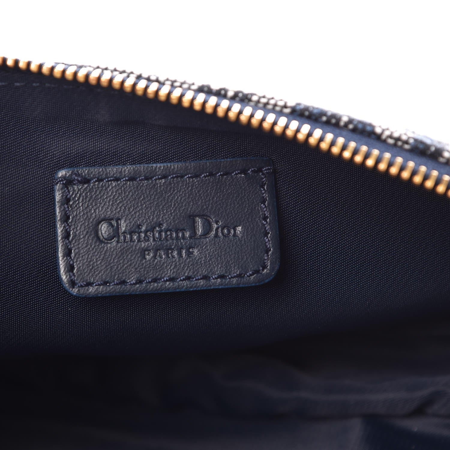 Christian Dior Monogram Mini Saddle Pochette Navy 6 of 7
