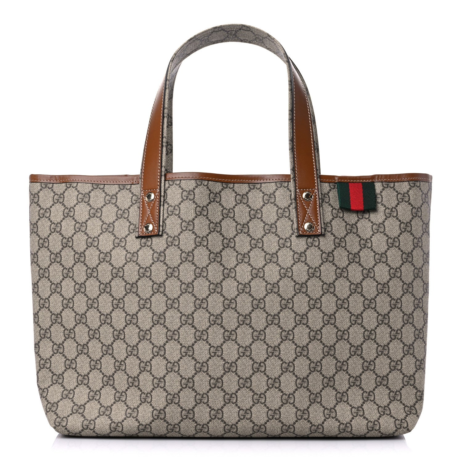 Gucci GG Plus Monogram Medium Signature Web Loop Tote Brown 1 of 9
